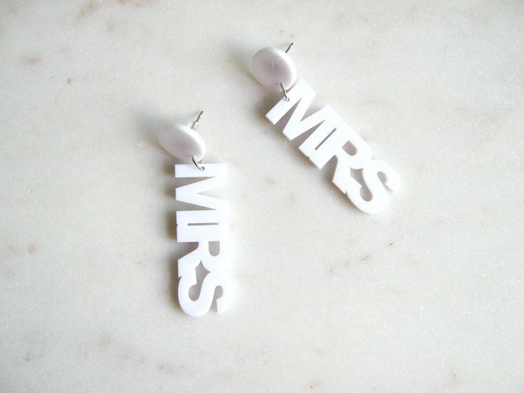 MRS Acrylic Earrings