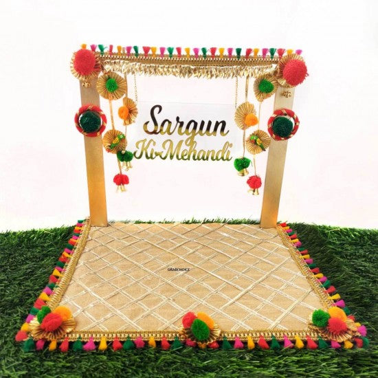 Personalized Mehndi Platter with Bride/Groom Name