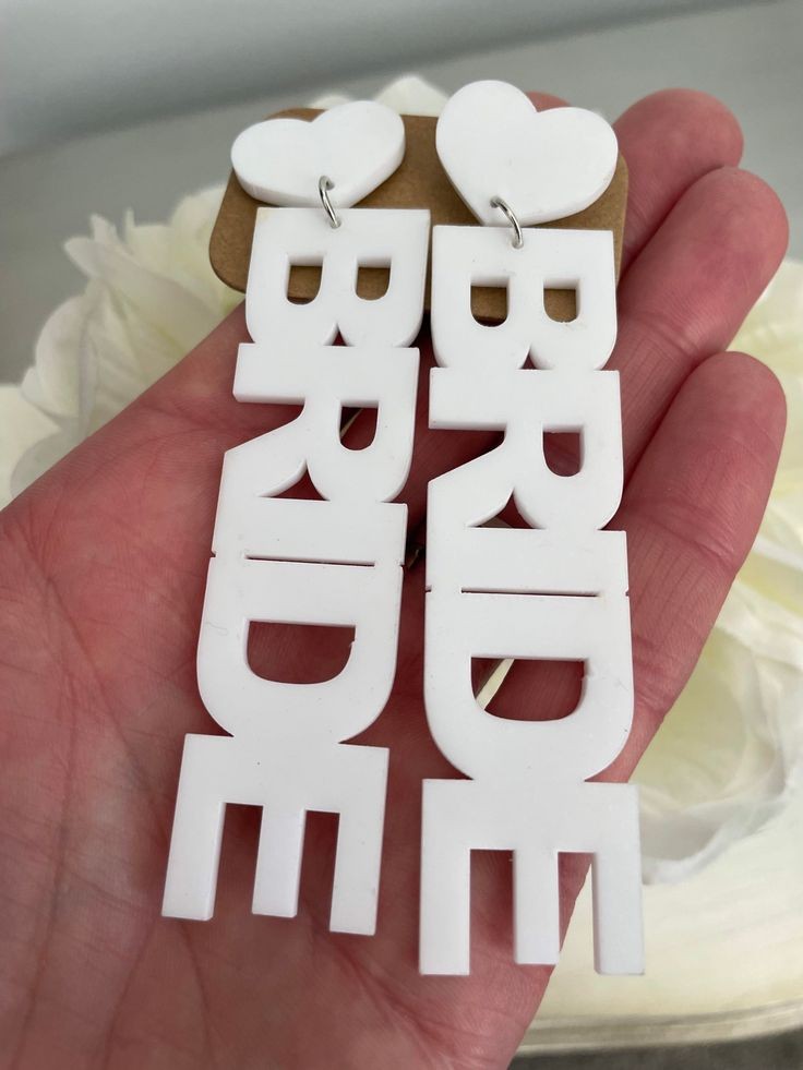 BRIDE Acrylic Earrings