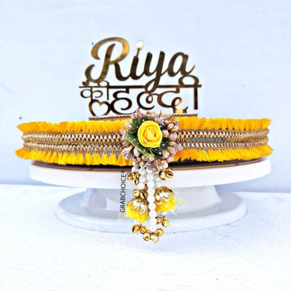 Personalized Haldi Platter with Bride/Groom Name