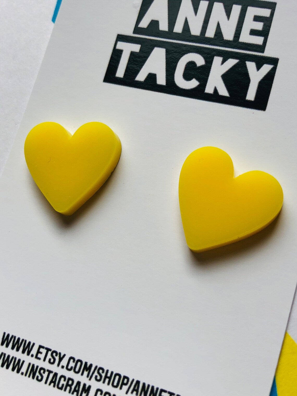 Acrylic Earrings-YELLOW