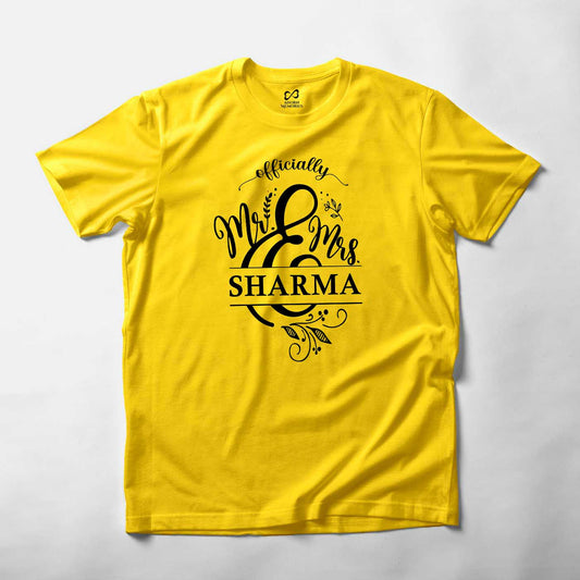 Personalized T-shirt For Haldi With Mr. and Mrs.