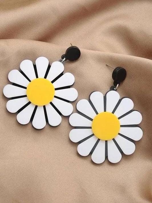 Acrylic With Flower Earrings For Women