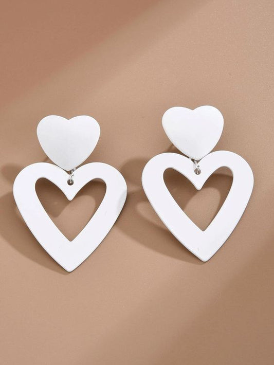 White Acrylic Earrings For Women