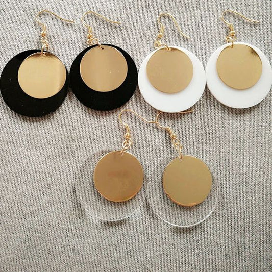 Acrylic Earrings For Women-Round Shape-01 pair