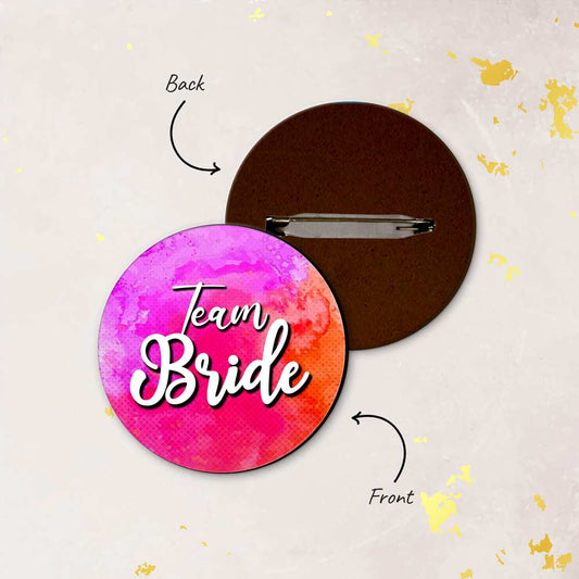 Team Bride Badges - Pack Of 10pc