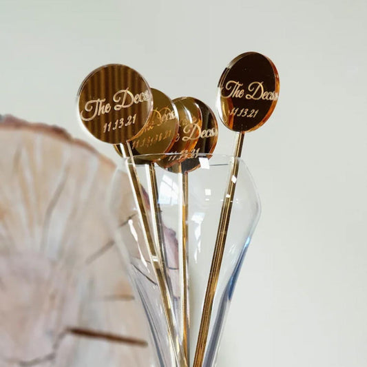 Personalized Drink Stirrers For Weeding Ceremony - Pack Of 10