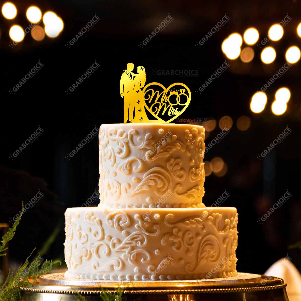 Mr And Mrs Cake Topper