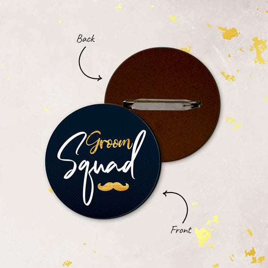 Groom Squad Badges - Pack Of 10pc
