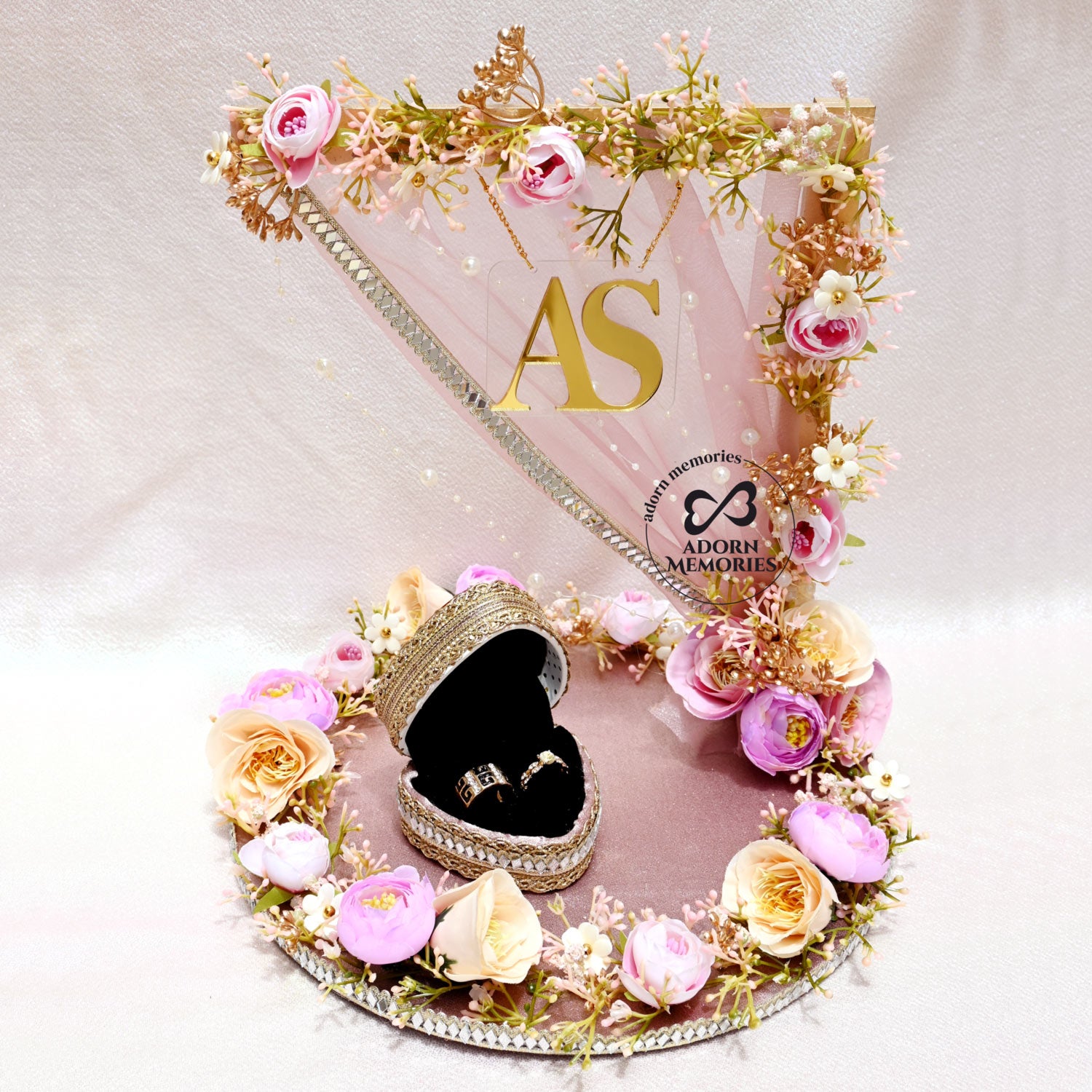 Engagement Ring Tray Decoration with Flowers – Anantmaya