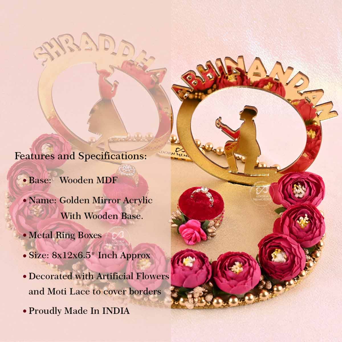 Engagement Ring Tray Decoration Idea | Diy Engagement Ring Platter |  Handmade idea | Wedding Craft - YouTube