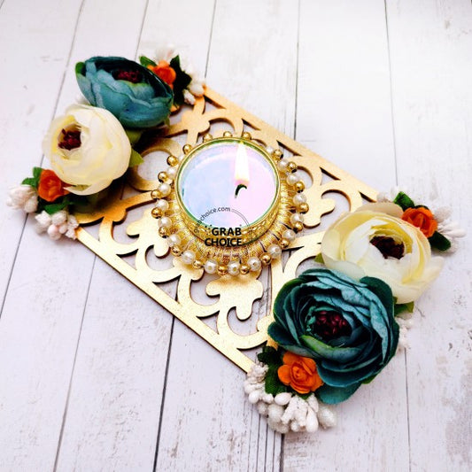 Diwali Decorative Candle Holder with Tea Light Candle Holder - (Multicolor)