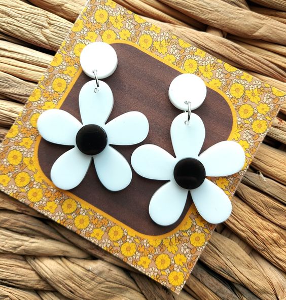 Acrylic Earrings For Women Flower Shape