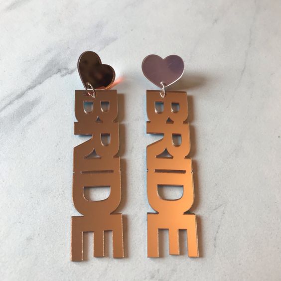 BRIDE Acrylic Earrings