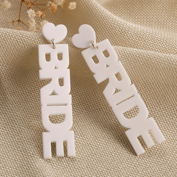 BRIDE Acrylic Earrings